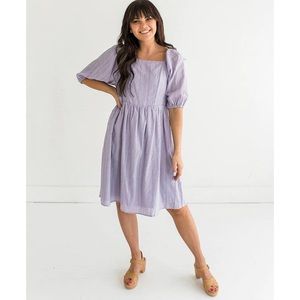 Leia N Co Lilac Purple Midi Dress Livy & Kate Dress